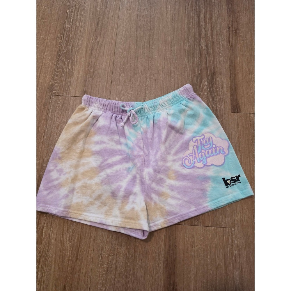 BSR By Samii Ryan Shorts Womens Small Multicolor Tie Dye Try Again